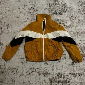 Mustard Yellow Padded Windbreaker Jacket